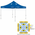 10' x 10' Blue Rigid Pop-Up Tent Kit, Full-Color, Dynamic Adhesion (12 Locations)